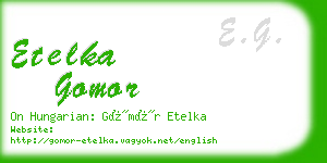 etelka gomor business card
